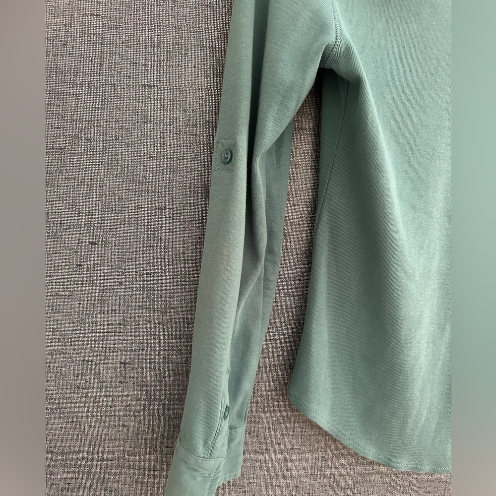 Rafaella Teal Button-Down 100 Percent Cotton Shirt Size Small - Picture 5 of 11
